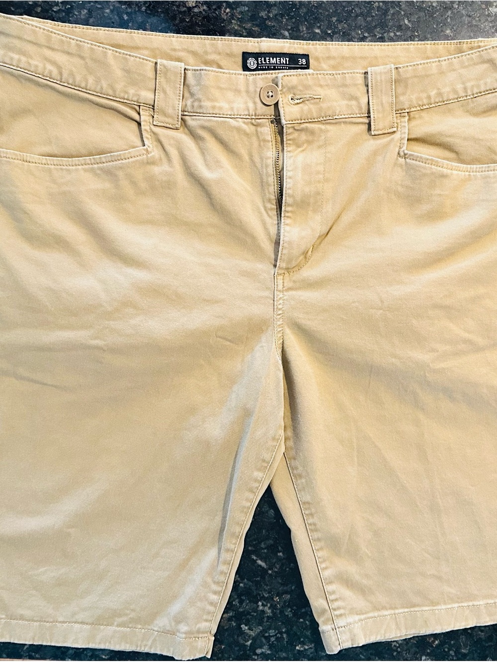 Element Men's Khaki Shorts in Light Tan